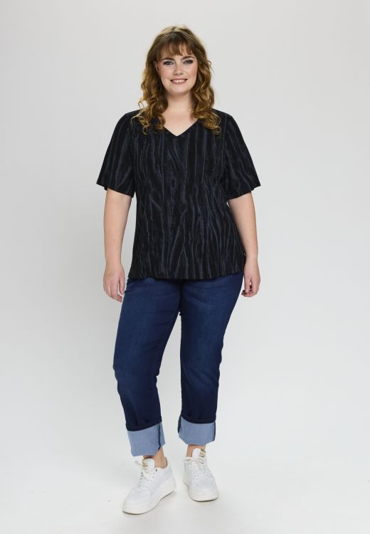 Johanne bluse fra Studio i blåsort print