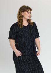 Studio bluse med marmoreret mønster