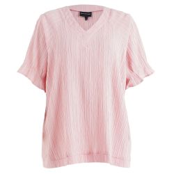 Studio bluse med korte ærmer