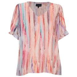 Studio bluse med kunstnerisk print