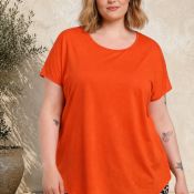 Gitte t-shirt fra Gozzip i orange viskose jersey