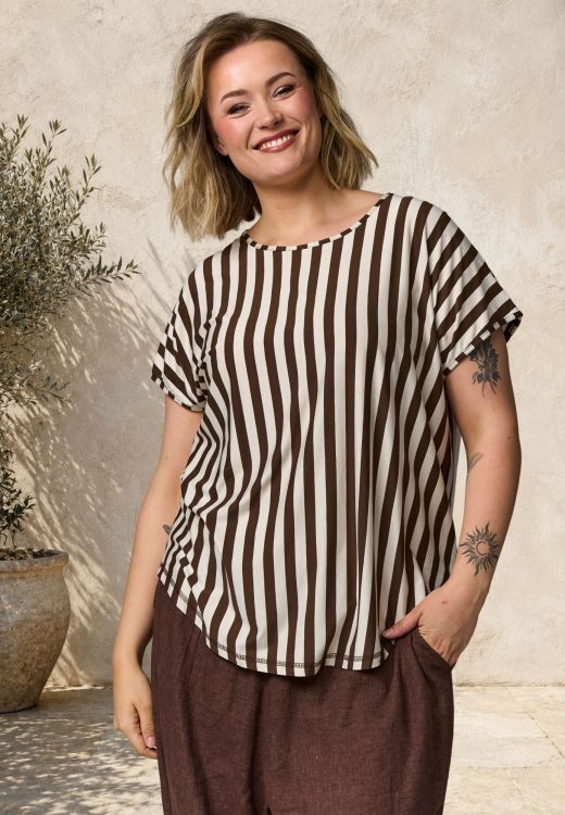 Gitte T-shirt fra Gozzip med striber