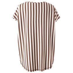 Stribet Gozzip T-shirt i brun