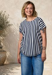 Gitte T-shirt fra Gozzip i blå striber