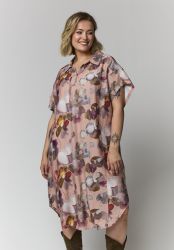 Viona kjole med kunstnerisk blomsterprint