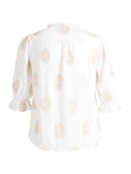 Feminin creme bluse fra Zoey i viskosekvalitet