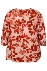 Kiari viskosebluse med 3/4-ærmer