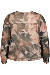 Army way bluse med lange ærmer