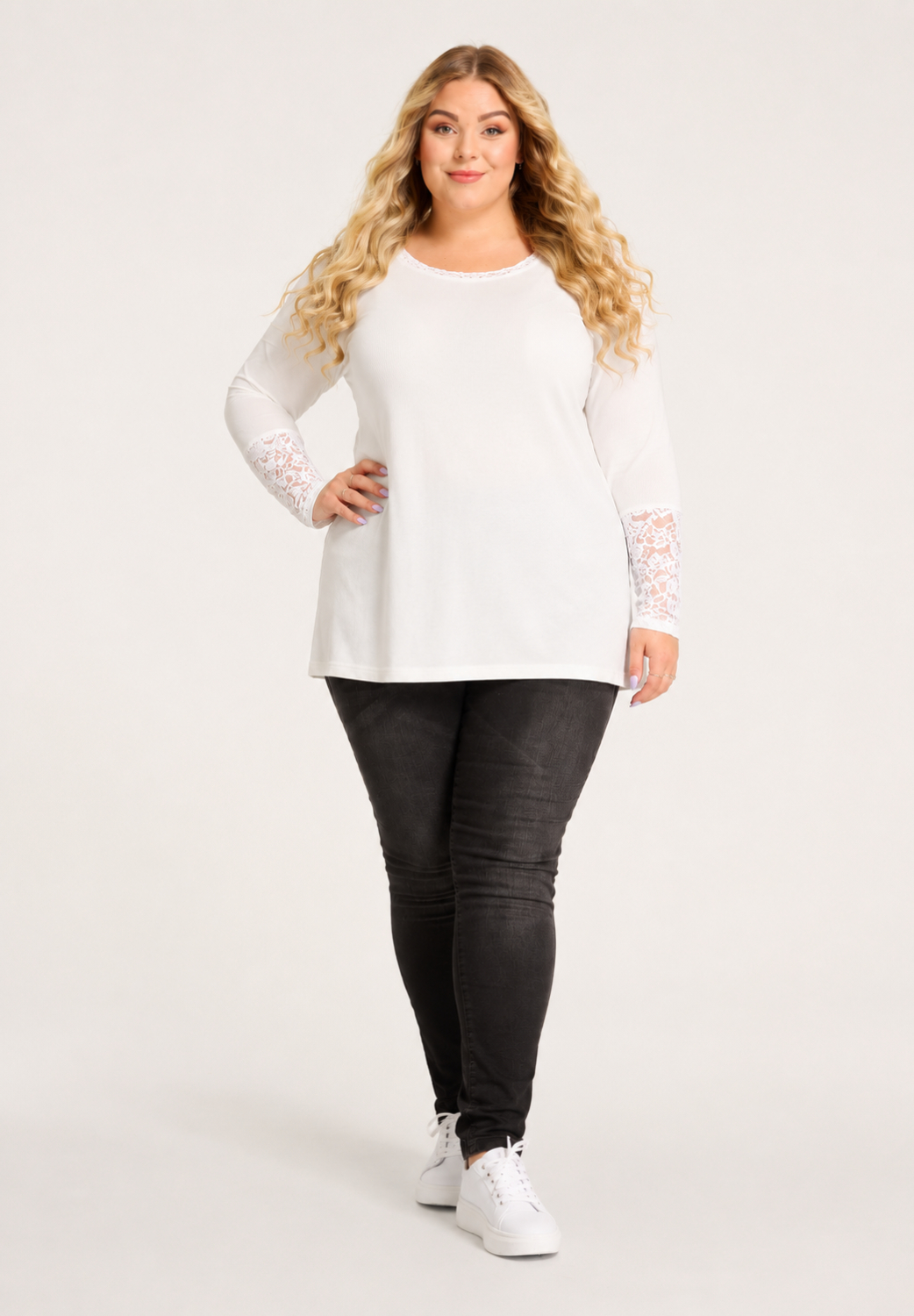NO. 1 by OX bluse Off White 62092 - størrelse S (42-44)