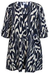 Plus size Zhenzi Karol kjole tunika i viskosejersey