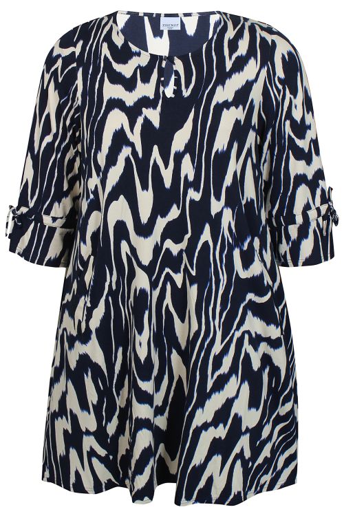 Plus size Zhenzi Karol kjole tunika i viskosejersey