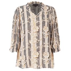 Plus size bluse med 3/4-ærmer fra Studio