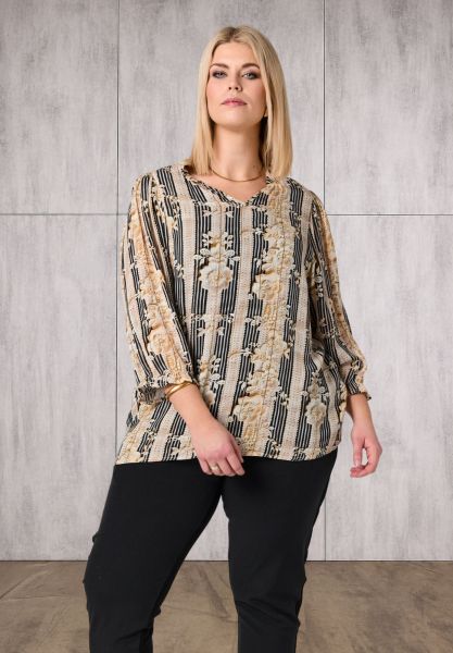 Studio Aslaug bluse i sand og sort print