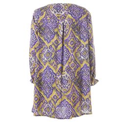 Plus size viskosetunika i lilla nuancer