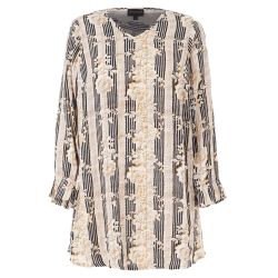 Plus size tunikakjole med flot fald