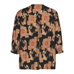 Elegant viskosebluse med paisleyprint
