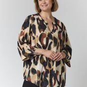 Gozzip Alva bluse med sort-orange print