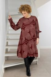 Zhenzi Linda plus size kjole i 100% viskose