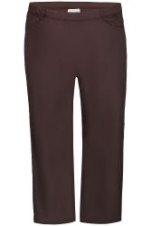 Brune plus size bengalin bukser fra Zhenzi