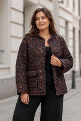 Cassiopeia Ebbanette Jacket med sort og rustfarvet print