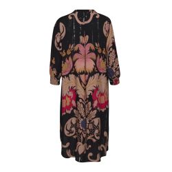 Gozzip plus size kjole med 3/4-ærmer og smock