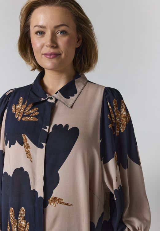Gozzip Wilma plus size kjole i 100% viskose