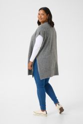 KCannett strikponcho i Grey Melange set bagfra