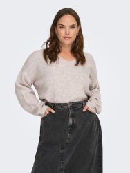 CarCamilla strikbluse med lange ærmer