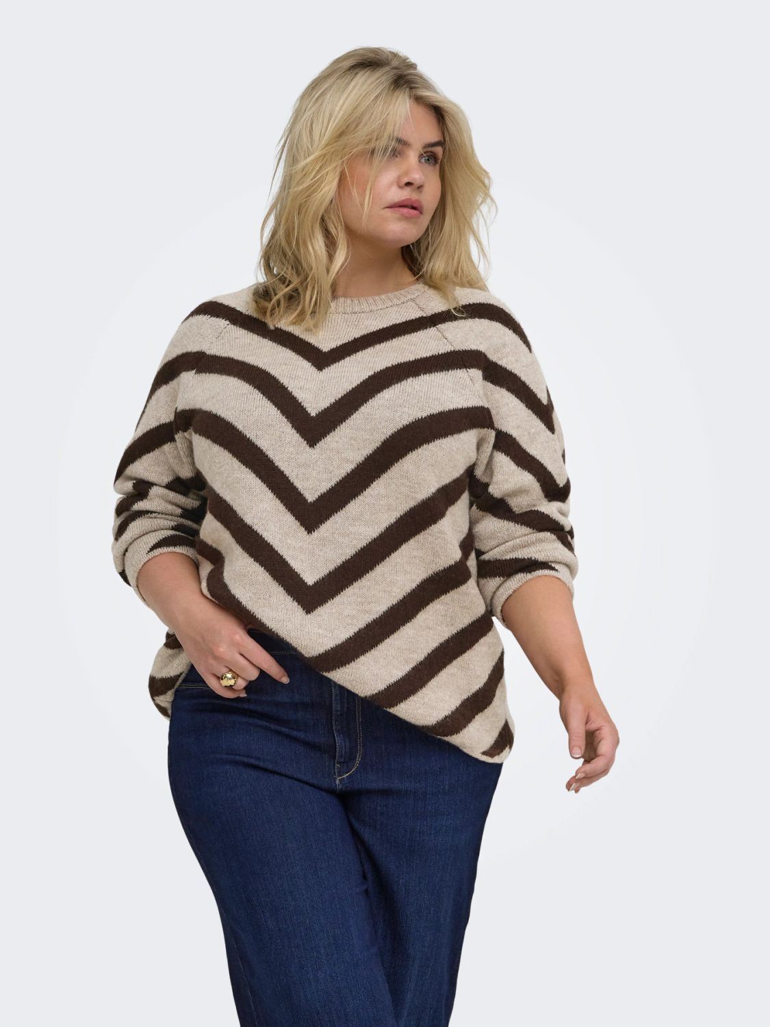 CarEliza strikbluse fra Only Carmakoma