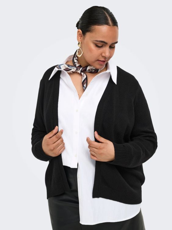 Only Carmakoma CarPrincess åben sort cardigan