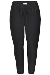 Sorte Zhenzi leggings med elastik i taljen