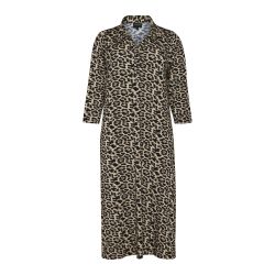 Lang leopardprint kjole i viskose fra Studio