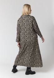 Studio Sissi kjole med krave og leopardprint