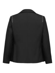 Sort festblazer med rhinsten i plus size