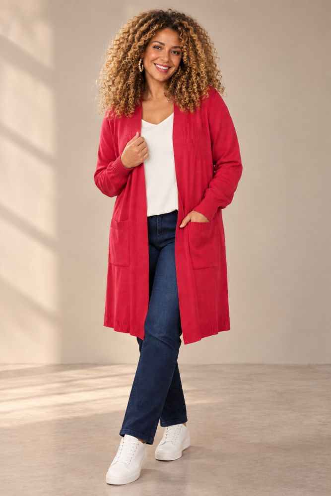 Raspberry Kogle Cardigan fra Zhenzi 