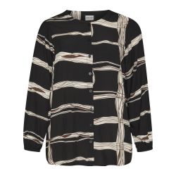 Gozzip Nova viskosebluse med gennemknappet front