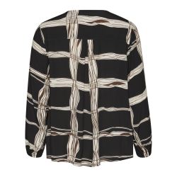 Mønstret viskosebluse fra Gozzip til plus size