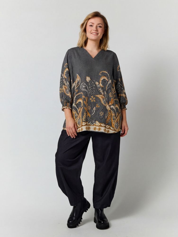 Gozzip Beth viskosebluse med paisleyprint