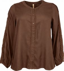 GRETENNA gennemknappet skjortebluse