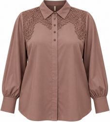 Brun Cassiopeia skjorte med blonde