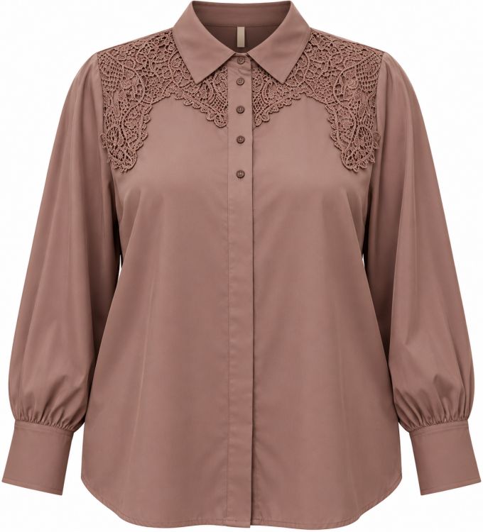 Brun Cassiopeia skjorte med blonde
