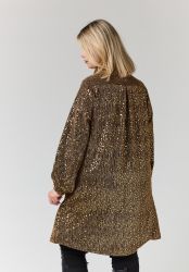 Studio plus size kjole med gyldne pailletter