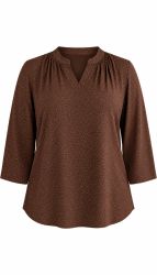 Brun Minette bluse i 100% viskose