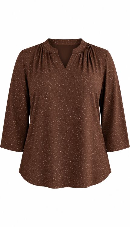 Brun Minette bluse i 100% viskose