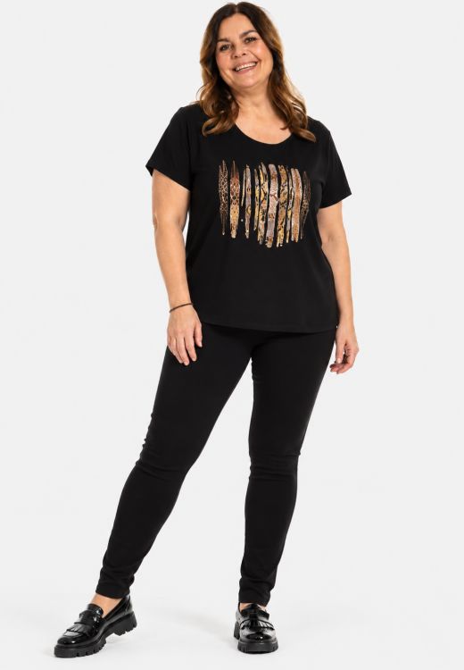 Plus size leggings i sort fra Gozzip
