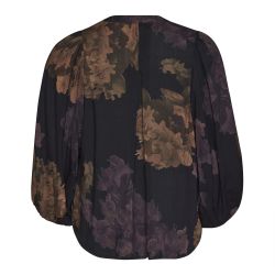 Gozzip bluse med sænkede skuldre og feminine pufærmer