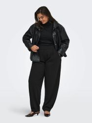 Sorte plus size bukser fra Only Carmakoma med barrel fit